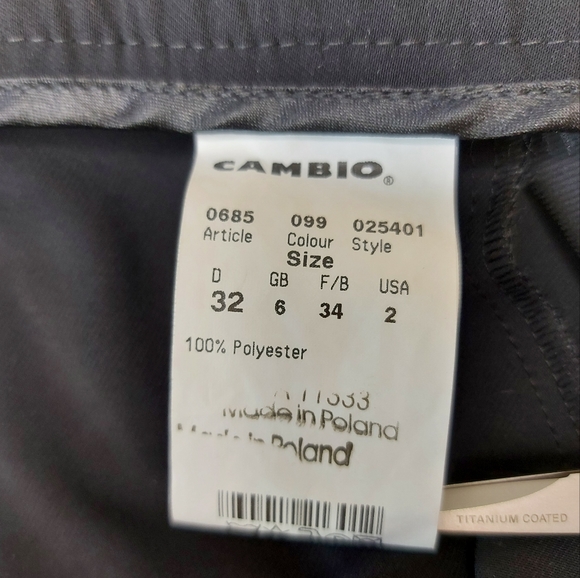 NWOT Almost Vintage Evening Wear Cambio Jet Black Tuxedo Wide Leg Pants Small - Picture 10 of 13